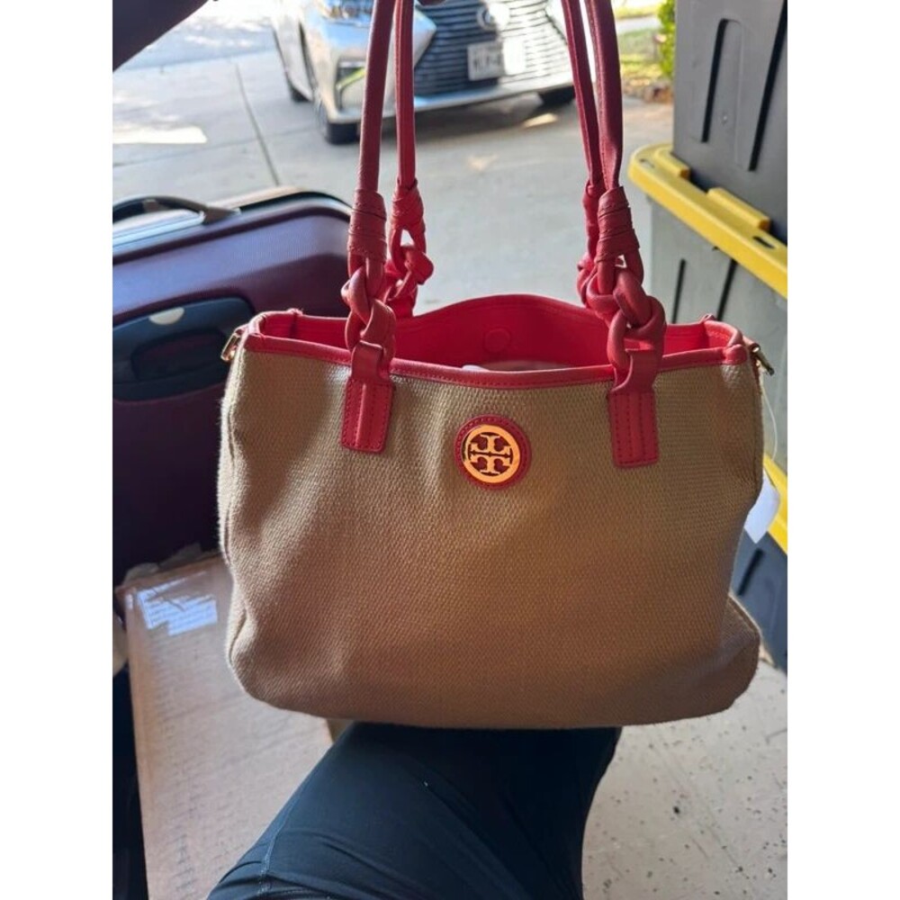 Tory Burch Tan & Orange Bag/ Satchel